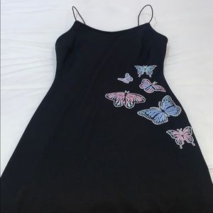 Black butterfly dress